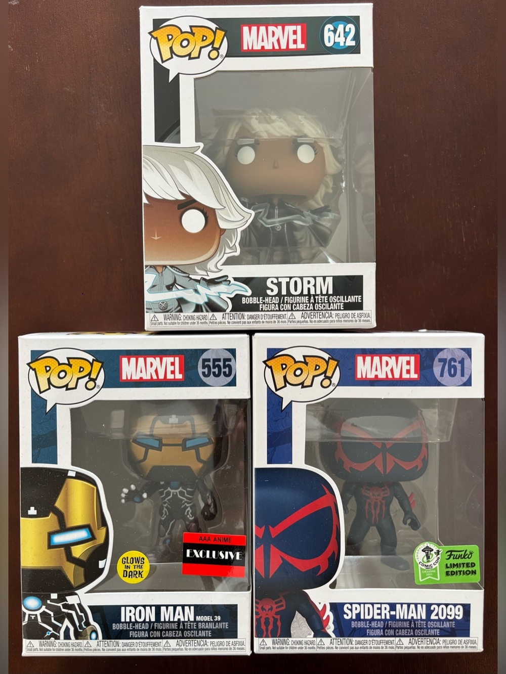 FUNKO POP! MARVEL LOT OF 3 FUNKO POPS